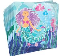 Unique Party 58322 - Serviettes en Papier - 16,5 cm - Fête à thème de Sirène - Paquet de 16