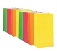 Unique Party - 59016 - Paquet de 10 Sacs Cadeaux - Papier Néon - Coloris Aléatoire