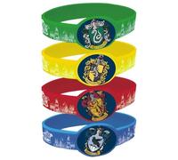 Unique Party 59068 - Jouets pour Pochette Cadeau - Bracelets en Silicone - Fête à thème Harry Potter - Paquet de 4