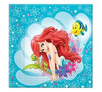 Unique Party 71523 Lot de 20 serviettes en papier Motif Princesse Ariel La Petite Sirène