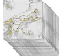Unique Party 73902 - Serviettes en Papier - 16,5 cm - Design Marbre Or - Lot de 20