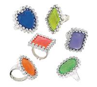 Unique Party - 74003 - Paquet de 12 Bagues Enfants en plastique pour Pochettes - Cadeau