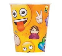 Unique Party 79436-Gobelets en Carton-266 ml-Fête à thème Emoji Arc-en-Ciel-Paquet de 8, 79436, multicolore, 8 Unité (Lot de 1)