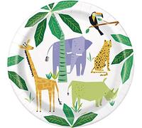 Unique 47266 - Lot de Couverts en Plastique Réutilisables Pour 6 Invités - Jaune Néon - 18 Pièces