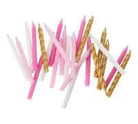 Unique Party- Bougies, 19972, Pink, White & Gold