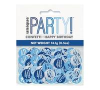 Unique Party- Confetti, 83840, Bleu/argenté