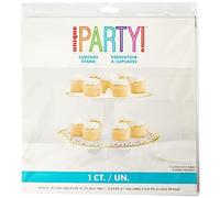 Unique Party- Support à Cupcakes-Design Confetti Or, 73989, Gold, Taille Unique