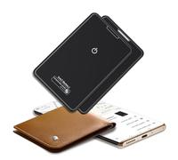 (Uniquement Android) Bluetooth Wallet Smart Tracker Card Lot de 2 Fin 2.5mm | 5 Ans Batterie, IP68 Imperméable, Fonctionne avec l'app Google Localiser,pour Portefeuille/Valise/Bagage, Noir