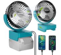 Uniqwamo Ventilateur portable alimenté par batterie compatible avec batterie Makita 18 V