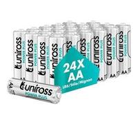 Uniross Pack de 2 x 24 Piles Alcalines AA-LR6 Power Plus 1,5V