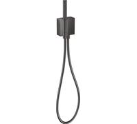 Unité AXOR Edge Porter de taille manuelle avec douchette à main à tige 2 jets et tuyau de douche, taille diamant, 46521330, Couleur: Chrome noir poli