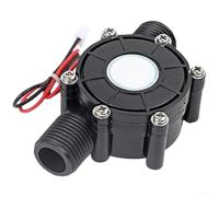 Unité d'alimentation hydraulique 5 V 12 V 80 V CC pour mini générateur de turbine à eau pour tuyaux ménagers, lumières LED, sortie stable, noir transparent (C)