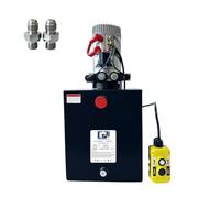 Unité d'alimentation hydraulique de 14,2 L, pompe à double effet CC pour remorque à benne basculante, pression maximale de décharge 3200 psi, débit 0,91 GPM, utilisée pour soulever des équipements
