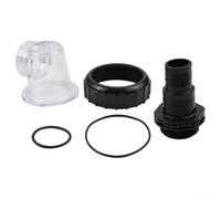 Unité de couvercle de pré-filtre transparent en ABS durable pour pompe de piscine SPS25/SPS50/SPS75/SPS100, avec 2 joints toriques, raccord à vis, buse, pièce de rechange robuste pour nettoyage de