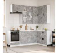 Unité de cuisine avec tiroir PORTO 8 pc Bois d'ingénierie moderne vidaXL vidaXL