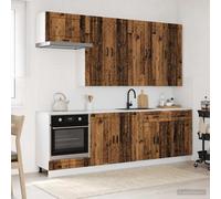 vidaXL Unité de cuisine PORTO avec tiroir 8 pièces Bois d'ingénierie Rangement