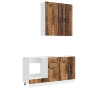Unité de cuisine LUCCA 5 pcs Bois ancien Bois d'ingénierie
