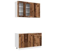 Unité de cuisine LYON 4 pcs Bois ancien Bois d'ingénierie