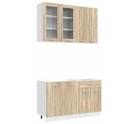 Unité de cuisine LYON 4 pcs Chêne Sonoma Bois d'ingénierie