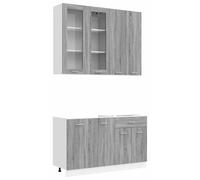 Unité de cuisine LYON 4 pcs Sonoma gris Bois d'ingénierie