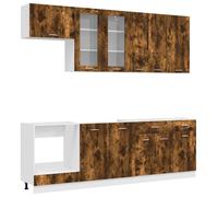Unité de cuisine LYON 8 pcs Chêne fumé Bois d'ingénierie