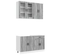 Unité de cuisine PORTO 4 pcs Sonoma gris Bois d'ingénierie