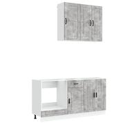 Unité de cuisine PORTO 5 pcs Gris béton Bois d'ingénierie