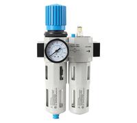Unité de maintenance pour air comprimé - Régulateur de filtre et d'huile FRC-MIDI - Combiné filtre, régulateur et lubrification - Raccordement G1/2 - Boîtier en aluminium - Pour systèmes d'air comprim
