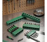 Unité de rangement d'embouts de tournevis, pour porte-embouts de 6,35 mm, cinq options de trous configurables pour répondre aux différents besoins d'inventaire d'embouts (D)