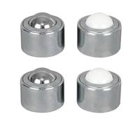 Unité De Transfert De Transport De Précision, Roulement À Billes En Acier/Nylon, Rouleaux De Convoyeur Universels, Roulettes, Roues À Œil De Taureau, 4 Pièces(Bearing Steel Ball)