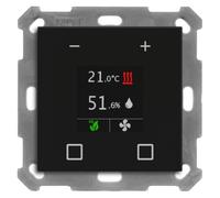 Unité d'extension de température ambiante KNX Smart 55, noir mat SCN-RTN55S06.01 | MDT | SCN-RTN55S06.01 | Thermostat d'ambiance