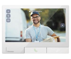 Unité intérieure vidéo BTICINO CLASSE300X Light, écran tactile 7 pouces, Wi-Fi, blanc, 1 pièce.