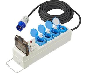 Unité tente/remorque pliante 20M 3x1,5mm² avec MCCB et RCD + 2xUSB