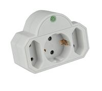 uniTEC 44512 Bloc parafoudre 1 prise type F et 2 prises euro