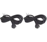uniTEC 44552 Câble d'alimentation H07RN-F pour perceuse 2 x 1,5 mm² 3 m, Noir (Lot de 2)