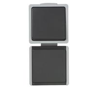 UNITEC 45247L Prise Murale encastrée en saillie Aquarius FR Gris/Gris foncé