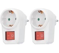 uniTEC 47490 Adaptateur secteur avec interrupteur (Lot de 2)