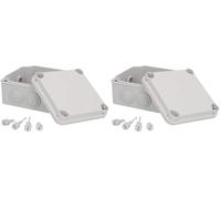UNITEC boîte de jonction pour montage apparent, boîte de jonction, boîtier de montage, 121 x 121 x 68 mm, protection contre les projections d'eau et la poussière selon IP 65, couvercle à visser