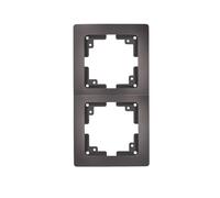 UNITEC Cadre de recouvrement double Monaco anthracite, 1 pièce