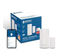 UNITEC Capteur magnétique de Contact de Porte/fenêtre WiFi | Notification sur Smartphone | Détecteur d'avertissement Wi-FI - Pas de passerelle nécessaire | Fonctionne avec Piles