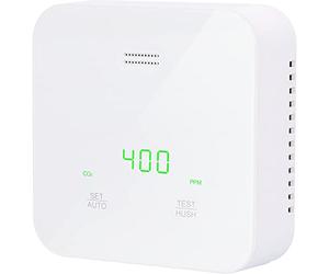 UNITEC Compteur de CO2, détection de dioxyde de Carbone, détection de température et d'humidité, avec indicateur de Feux de Circulation et Alarme vocale, marquage CE
