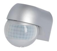 UNITEC Détecteur de Mouvement Infrarouge avec capteur 180° pour intérieur et extérieur IP44 avec tête inclinable, portée 12 m, 5 Modes différents, argenté, 2000 W