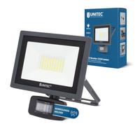 UNITEC Éclairage de jardin LED avec détecteur de mouvement infrarouge 180° pour l'extérieur, 30 W, 2400 lm, 6500 K, blanc