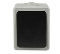 UNITEC Interrupteur cruciforme AP FR pour pièces humides en intérieur, avec bornes enfichables, jusqu'à 10 A, IP44