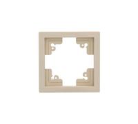 UNITEC Miami Cadre de recouvrement 1 prise, pour prises et interrupteurs, IP20, brillant, beige sahara