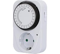 UNITEC Minuterie journalière mécanique intérieure IP20 analogique Blanc 15 Minutes d'intervalle réglable