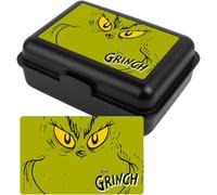 United Labels Grinch - Boîte à déjeuner avec compartiments - 1200 ml - Noire - Pour enfants et adultes - Avec séparateur - Pour enfants et adultes