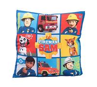United Labels Sam Pompier - Coussin décoratif en peluche - Pompier - 30 x 30 cm Multicolore