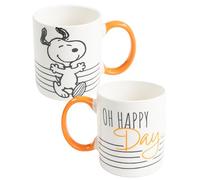 United Labels The Peanuts Snoopy Tasse à café en céramique 320 ml Blanc Orange Oh Happy Day