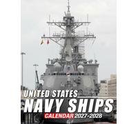 United States Navy Ships Calendar 2027 - 2028: Monthly Planner Jan 2027 to Dec 2028 with US Holidays for Home Office School and Family